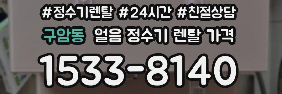 구암동 얼음 정수기 렌탈 가격