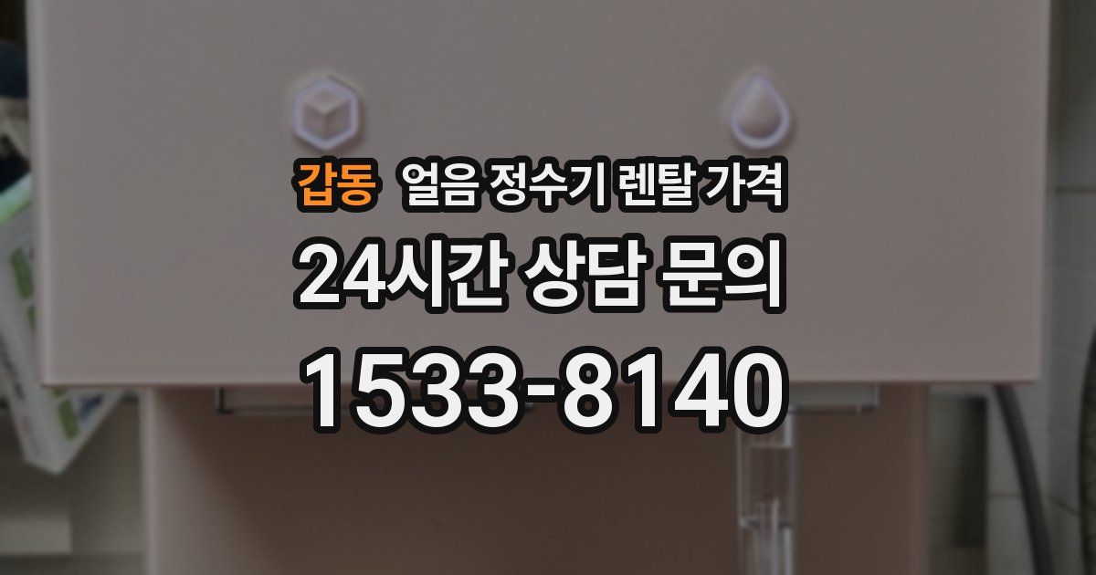 갑동 얼음 정수기 렌탈 가격