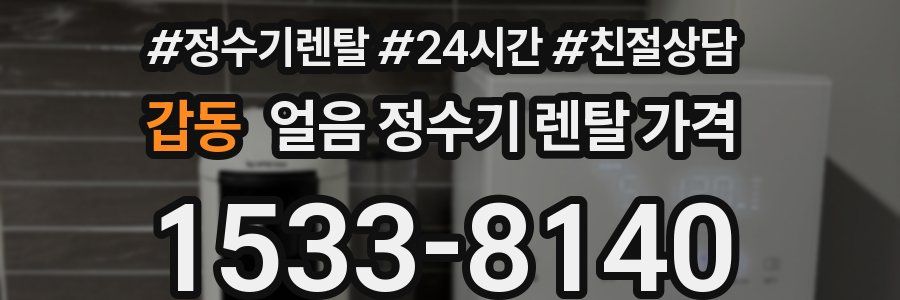 갑동 얼음 정수기 렌탈 가격