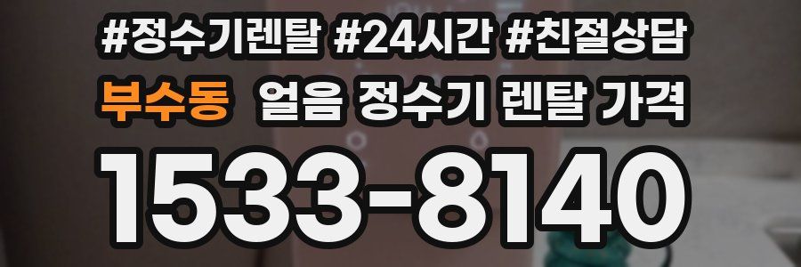 부수동 얼음 정수기 렌탈 가격