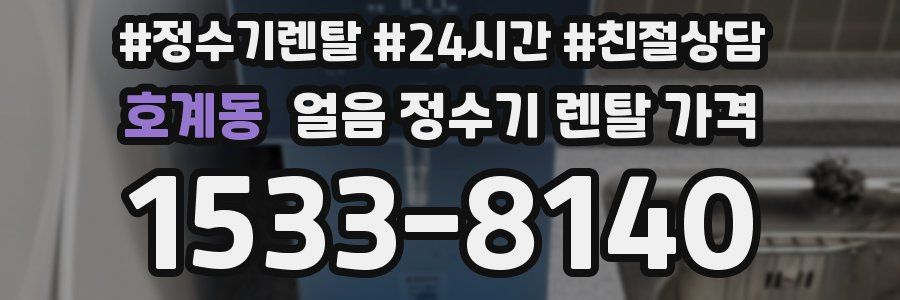 호계동 얼음 정수기 렌탈 가격
