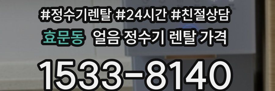 효문동 얼음 정수기 렌탈 가격