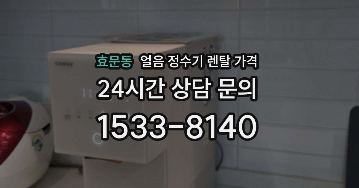 효문동 얼음 정수기 렌탈 가격