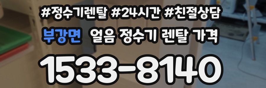 부강면 얼음 정수기 렌탈 가격