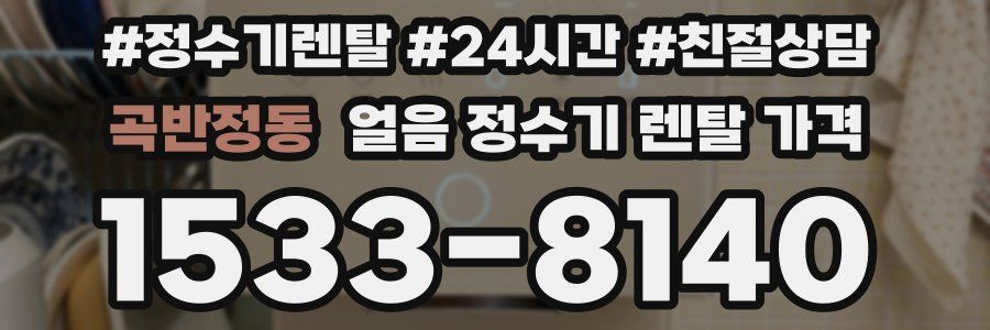 곡반정동 얼음 정수기 렌탈 가격