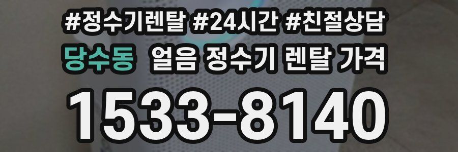 당수동 얼음 정수기 렌탈 가격