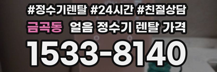 금곡동 얼음 정수기 렌탈 가격
