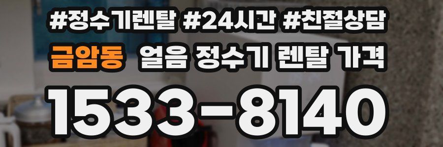 금암동 얼음 정수기 렌탈 가격