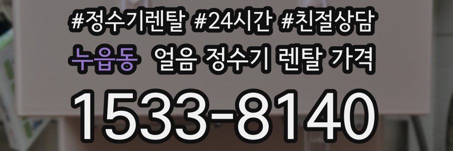 누읍동 얼음 정수기 렌탈 가격