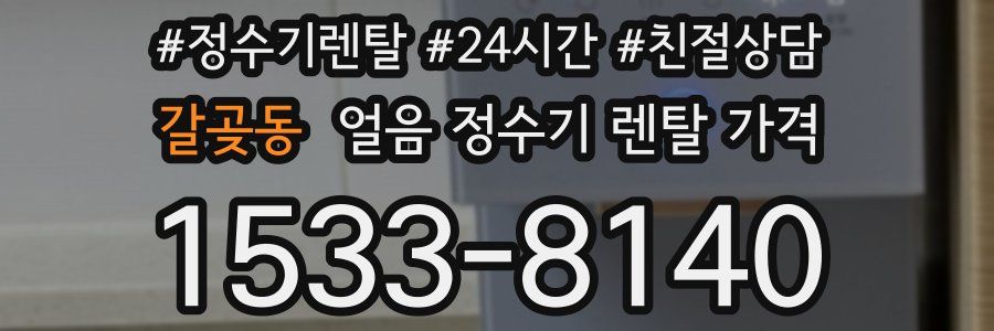 갈곶동 얼음 정수기 렌탈 가격
