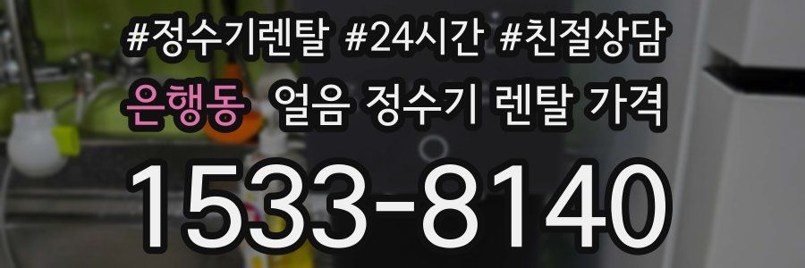 은행동 얼음 정수기 렌탈 가격