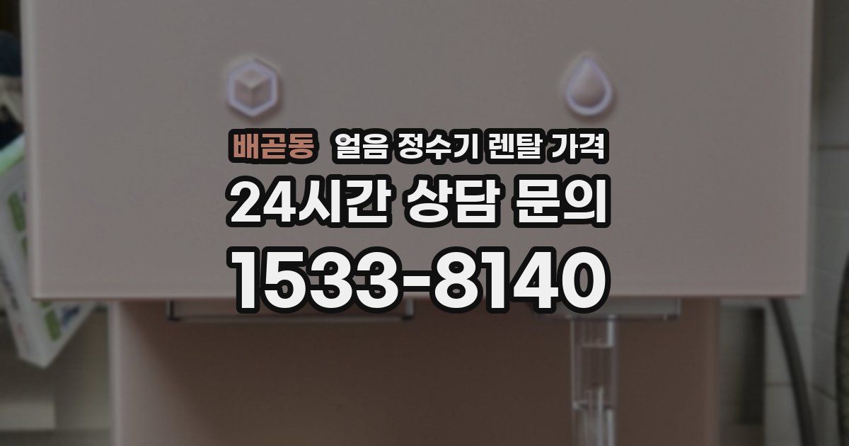 배곧동 얼음 정수기 렌탈 가격