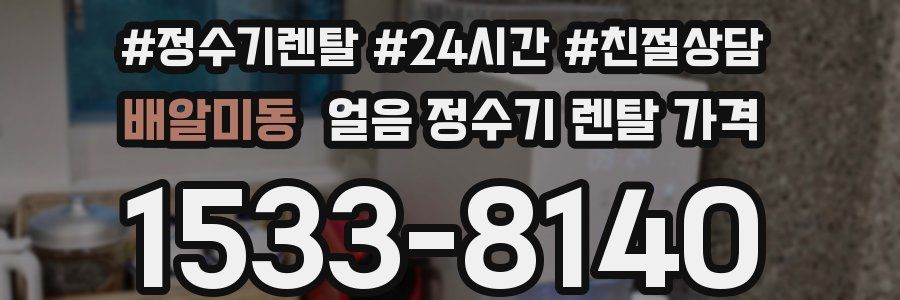 배알미동 얼음 정수기 렌탈 가격