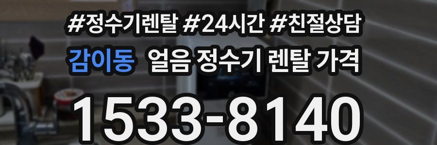 감이동 얼음 정수기 렌탈 가격