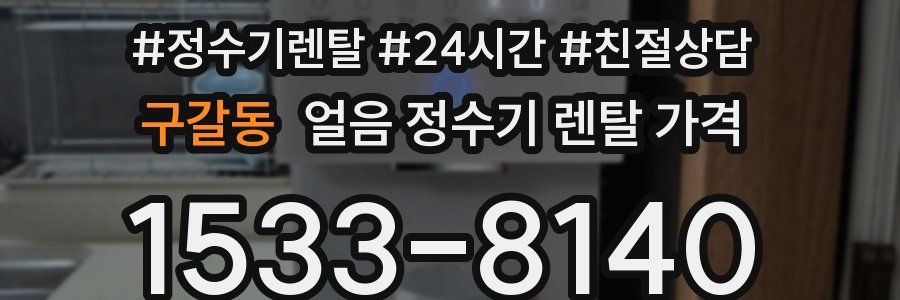 구갈동 얼음 정수기 렌탈 가격