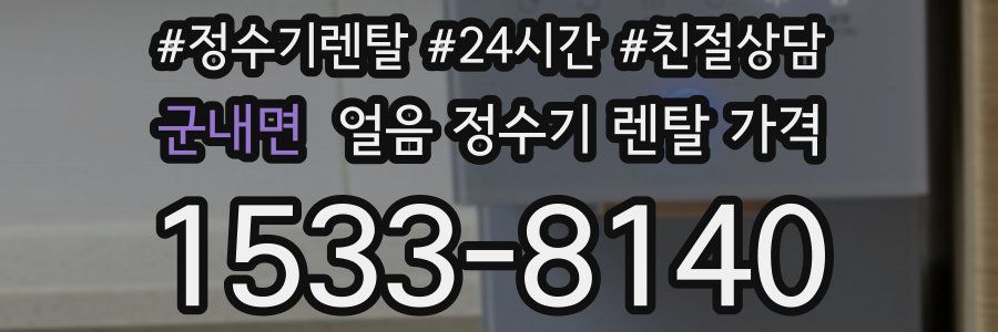 군내면 얼음 정수기 렌탈 가격