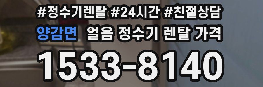 양감면 얼음 정수기 렌탈 가격