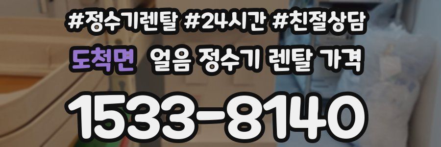 도척면 얼음 정수기 렌탈 가격