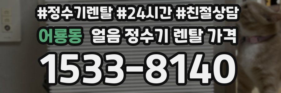 어룡동 얼음 정수기 렌탈 가격