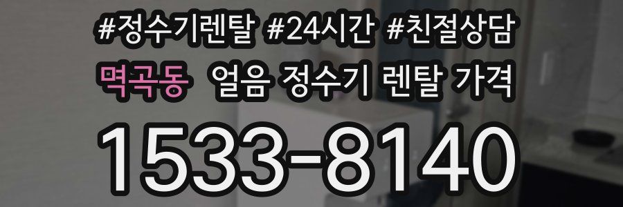 멱곡동 얼음 정수기 렌탈 가격