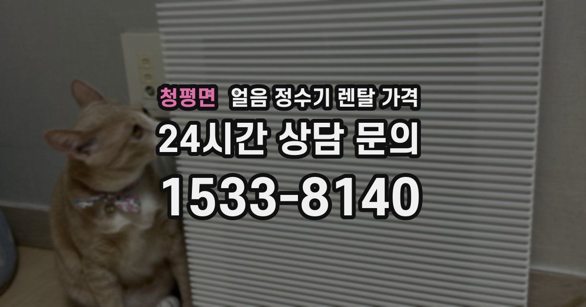 청평면 얼음 정수기 렌탈 가격