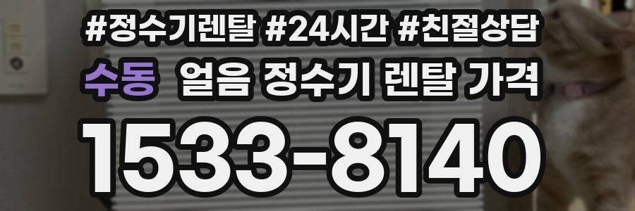 수동 얼음 정수기 렌탈 가격