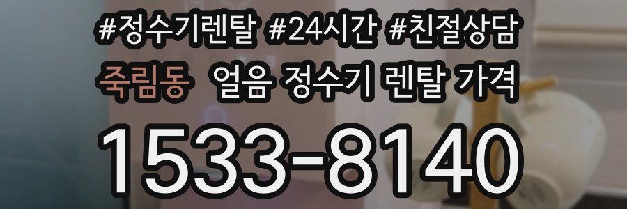 죽림동 얼음 정수기 렌탈 가격