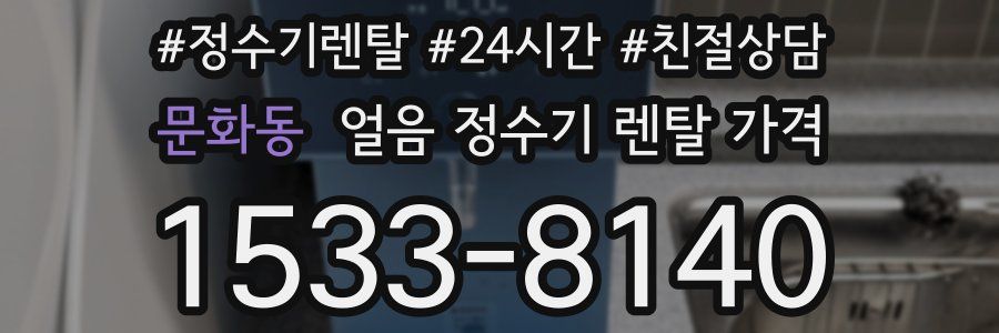 문화동 얼음 정수기 렌탈 가격