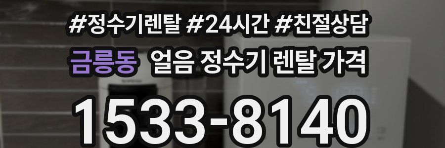 금릉동 얼음 정수기 렌탈 가격