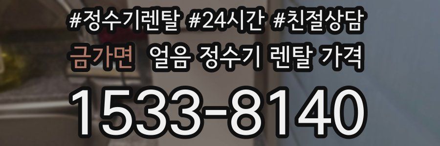 금가면 얼음 정수기 렌탈 가격