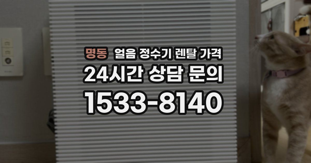 명동 얼음 정수기 렌탈 가격