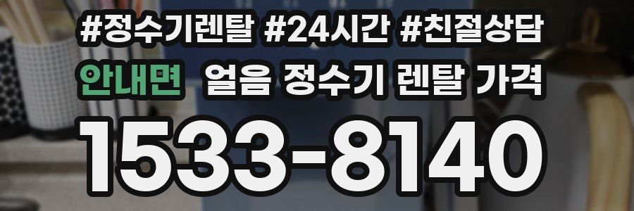 안내면 얼음 정수기 렌탈 가격