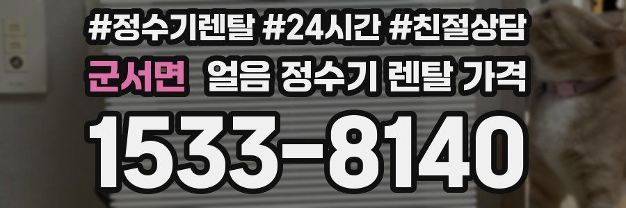 군서면 얼음 정수기 렌탈 가격