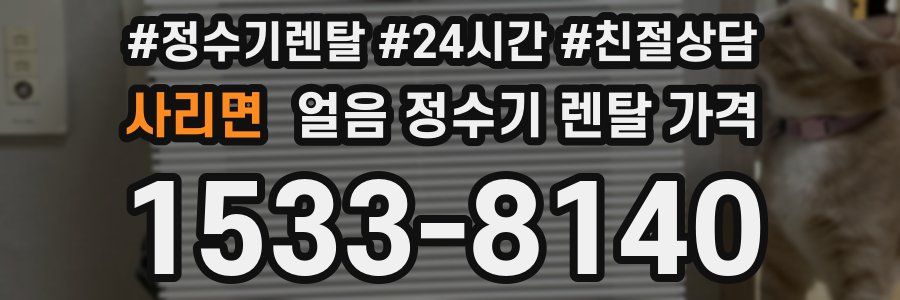 사리면 얼음 정수기 렌탈 가격