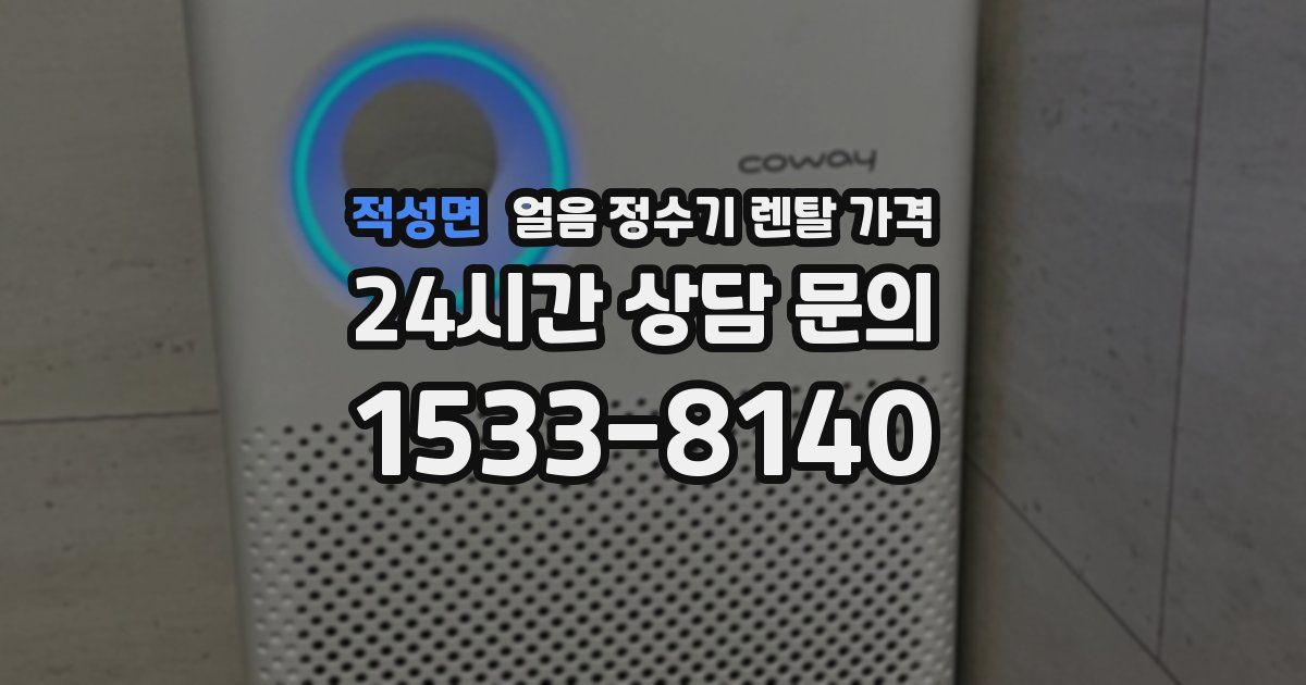 적성면 얼음 정수기 렌탈 가격