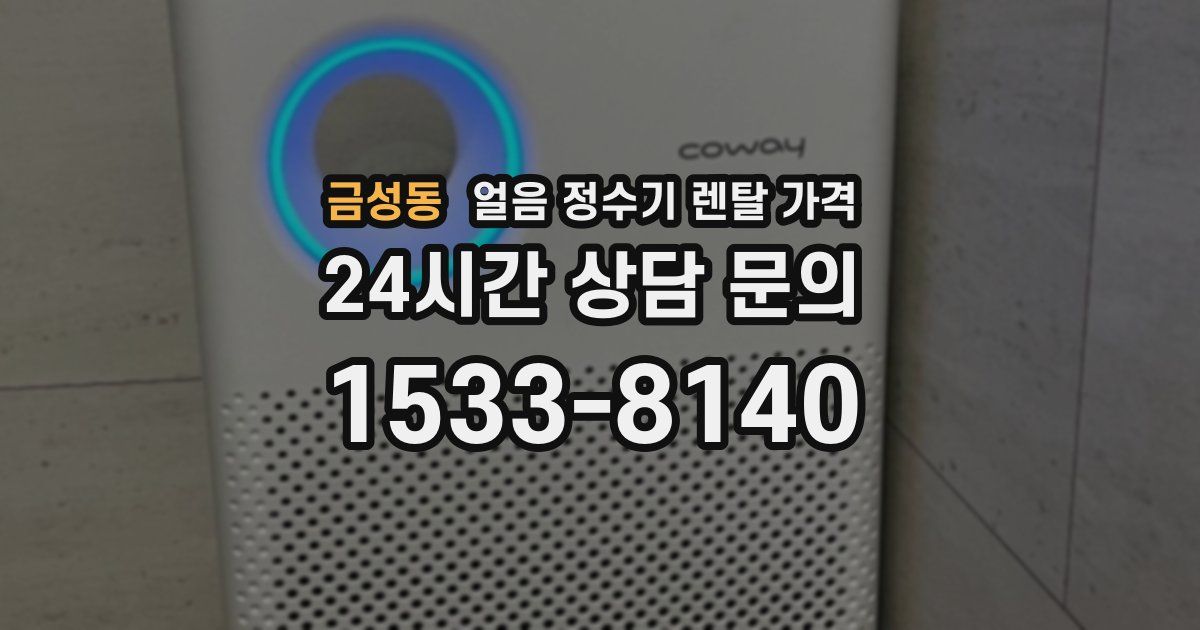 금성동 얼음 정수기 렌탈 가격