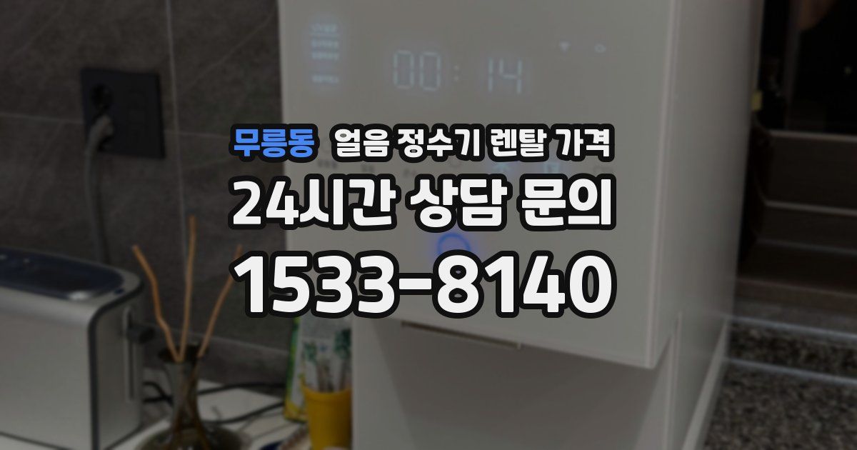무릉동 얼음 정수기 렌탈 가격
