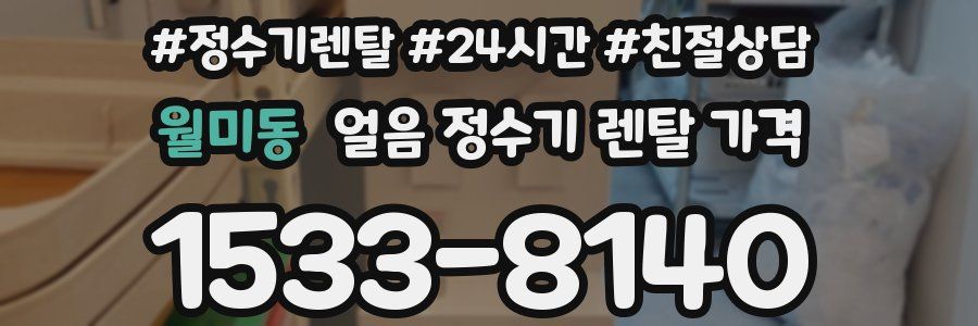 월미동 얼음 정수기 렌탈 가격