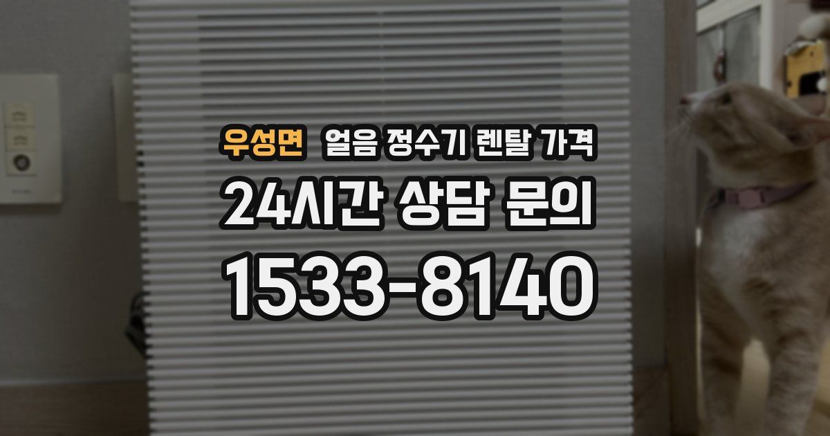 우성면 얼음 정수기 렌탈 가격