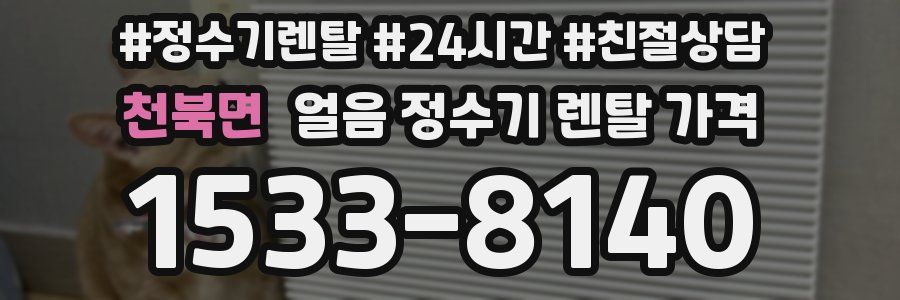 천북면 얼음 정수기 렌탈 가격