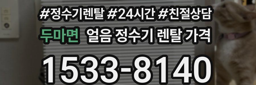 두마면 얼음 정수기 렌탈 가격