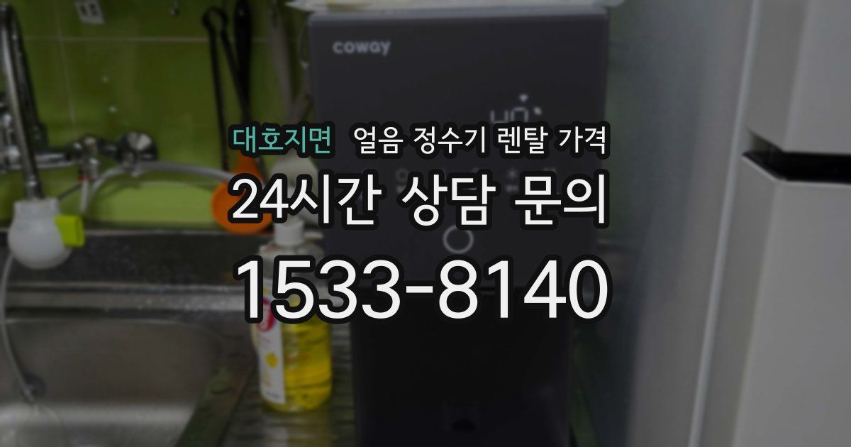 대호지면 얼음 정수기 렌탈 가격