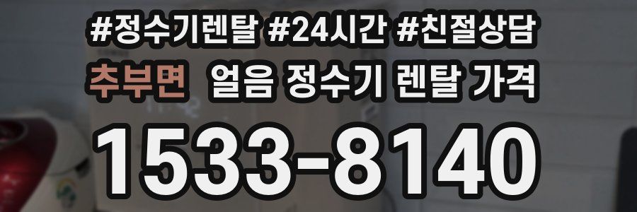 추부면 얼음 정수기 렌탈 가격