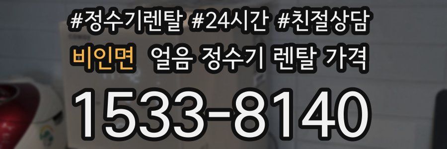 비인면 얼음 정수기 렌탈 가격