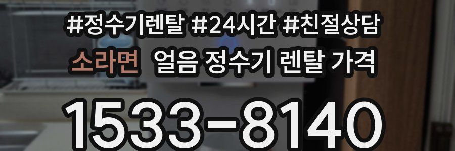 소라면 얼음 정수기 렌탈 가격