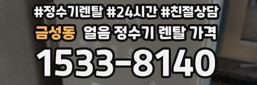 금성동 얼음 정수기 렌탈 가격