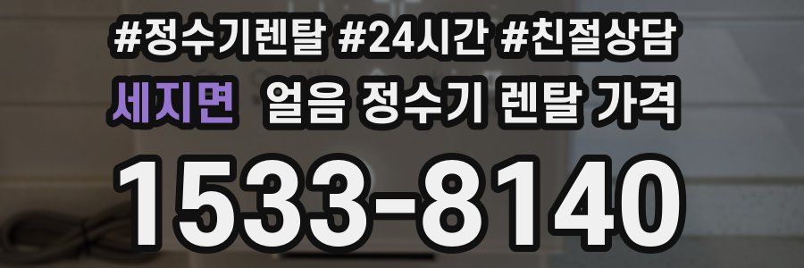 세지면 얼음 정수기 렌탈 가격