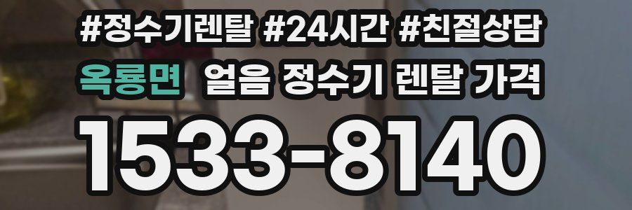 옥룡면 얼음 정수기 렌탈 가격