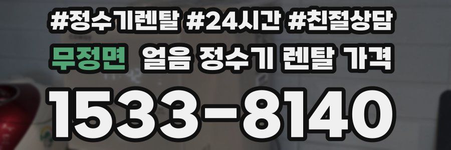 무정면 얼음 정수기 렌탈 가격