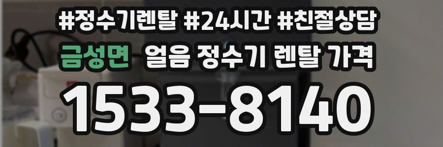 금성면 얼음 정수기 렌탈 가격